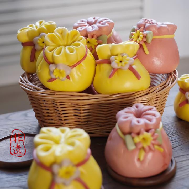 供销臻选谷贝祥豆沙馅福袋非遗食品节日礼品（颜色随机发）150g*6个