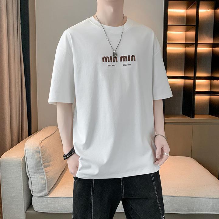 短袖男款体恤衫夏季新款休闲时尚字母印花半袖t恤男装修身上衣潮