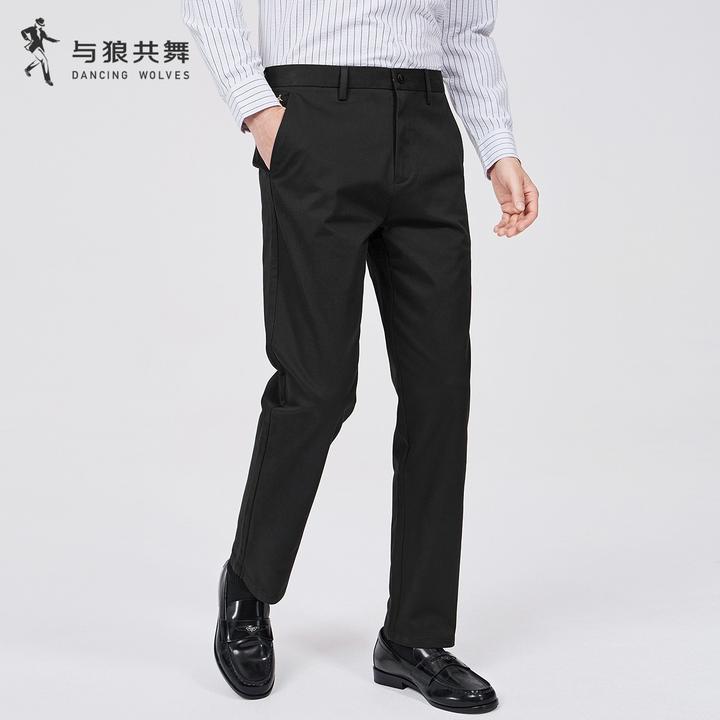 【重磅棉氨】与狼共舞25秋冬弹力舒适长绒棉长裤通勤百搭男士休闲裤