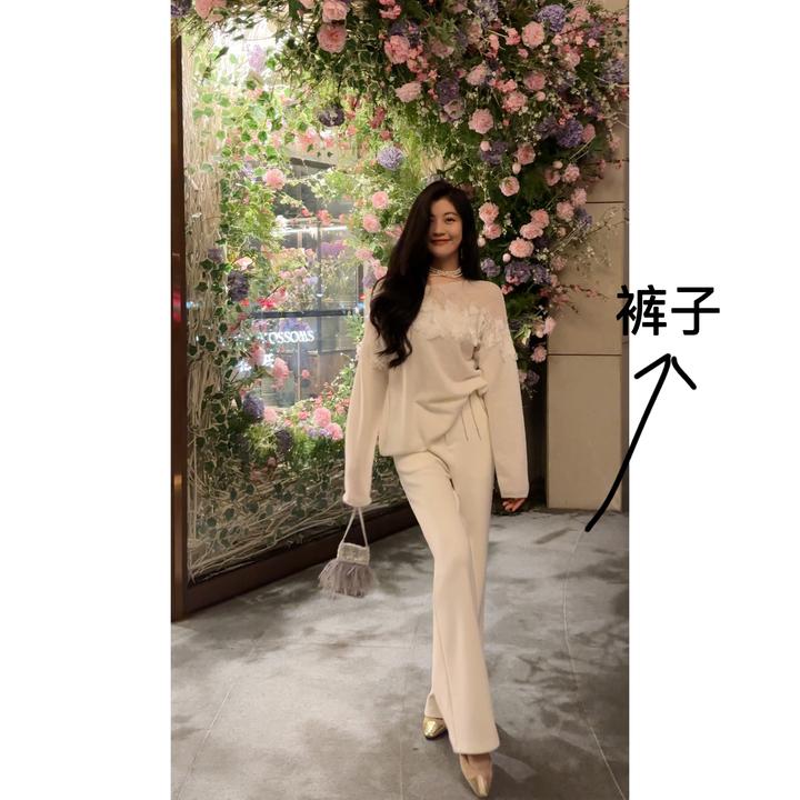 N.COU妮蔻25秋新款设计感百搭时尚高腰显瘦钻链阔腿休闲裤DY79660