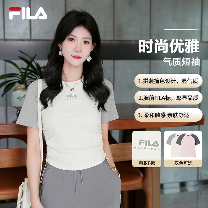 Fila/斐乐2025早秋穿搭女士【时尚优雅】户外百搭短袖衫F11W539105F
