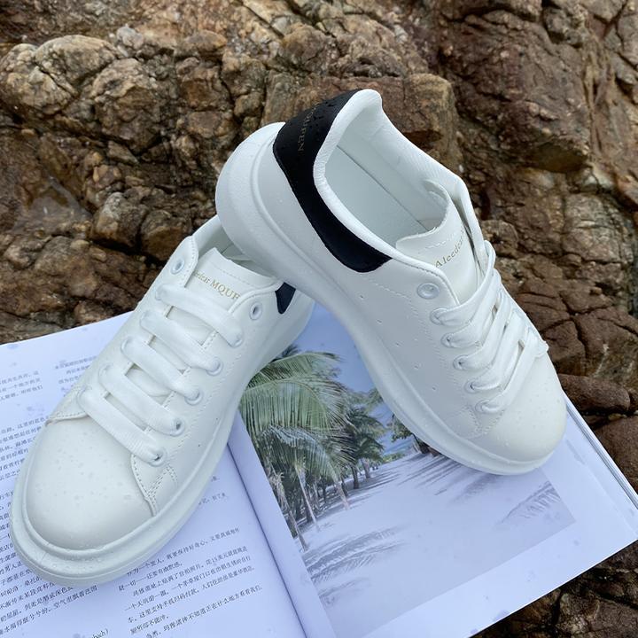 奥顿思兰迪真皮松糕小白鞋女厚底内增高百搭透气情侣时尚休闲板鞋