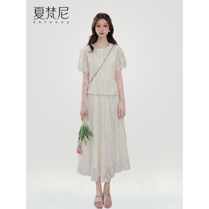 夏梵尼温柔讯号2025新款时尚套装显瘦高级感半裙两件套洋气爆款女