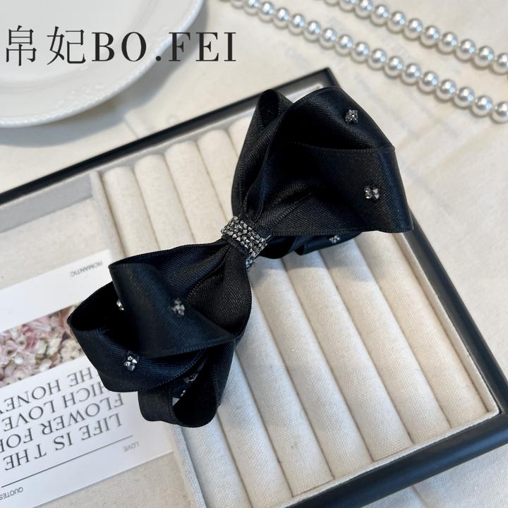 帛妃韩版简约气质感蝴蝶结时尚轻奢香蕉夹发夹发饰