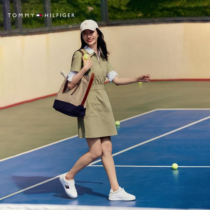 【复古工装风】Tommy25夏季女装斜纹收腰显瘦衬衫裙连衣裙04316