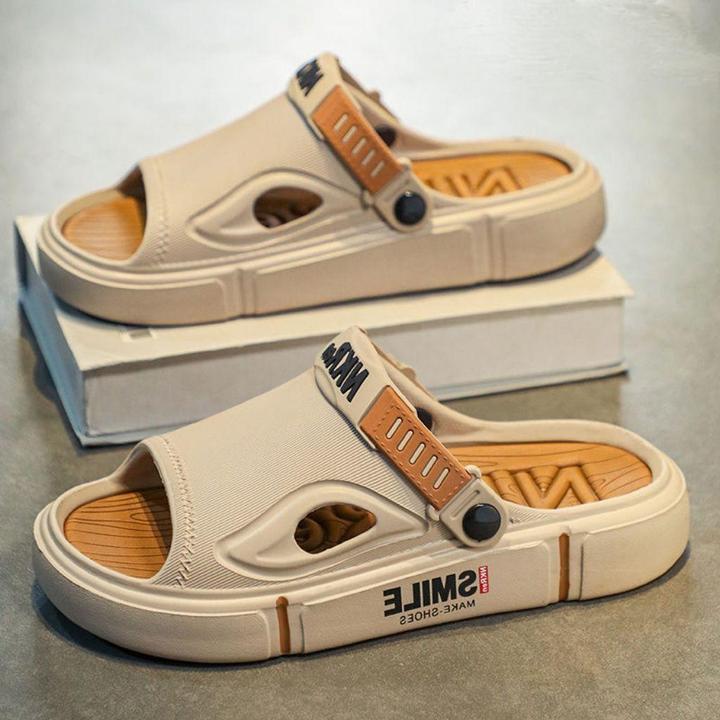 夏季男士凉拖鞋外穿潮男防滑防臭两用踩屎感拖鞋沙滩凉鞋男厚底