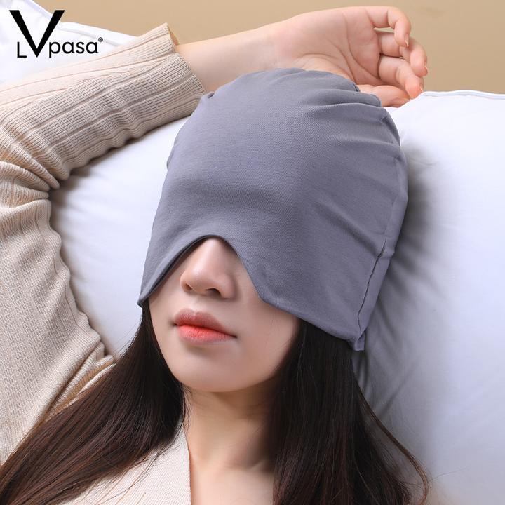睡帽男女晚上睡觉戴的遮光纯棉睡眠帽老人无压感秋冬防风保暖头套