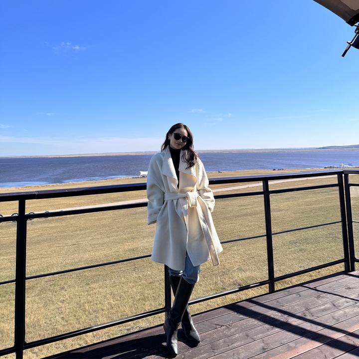 KEEP KAPU靠谱【原野牧歌】篙品绵羊毛混纺翻领收腰大衣KP253227