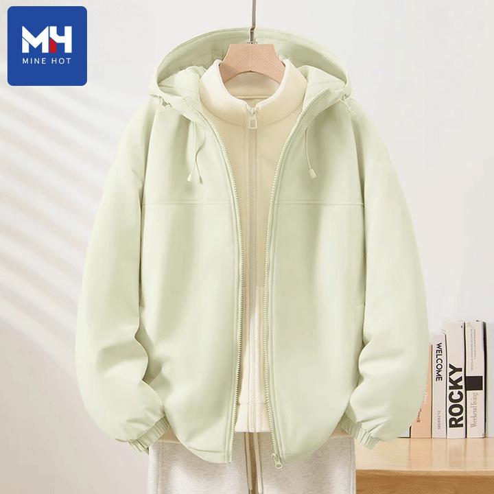 唐狮集团MH风衣外套女潮牌连帽宽松女生防风防水春秋款户外冲锋衣