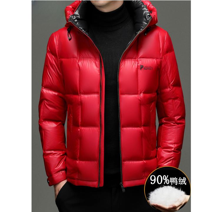 2025男士高端面包羽绒服男2025新款冬季短款冬天外套有帽可拆