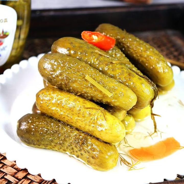 俄式酸黄瓜腌制小青瓜越南进口即食罐头轻食蔬菜汉堡解腻商用批发