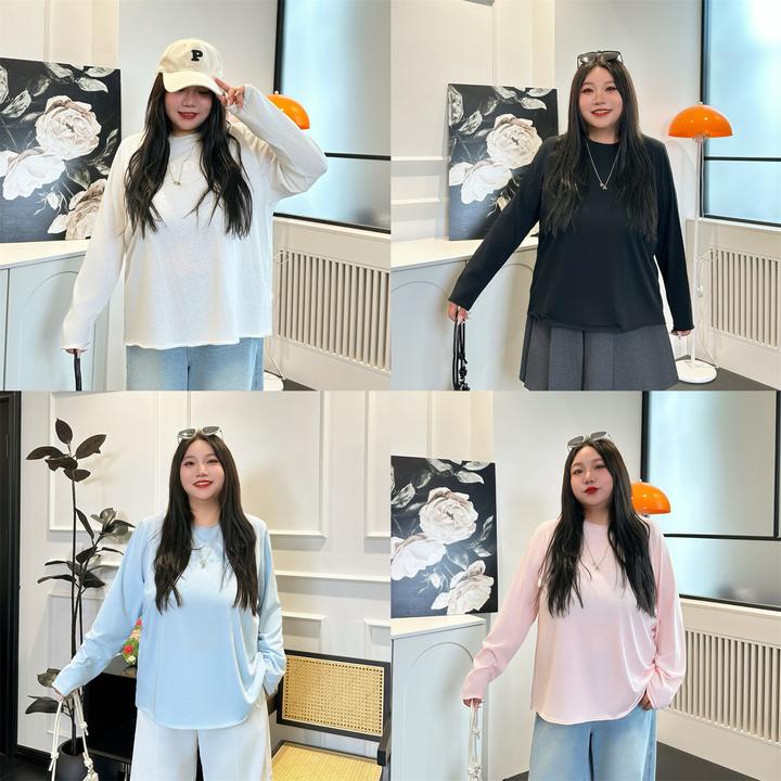 断码捡漏~大码女装秋季宽松花契200斤胖mm多巴胺穿搭T恤13974-H