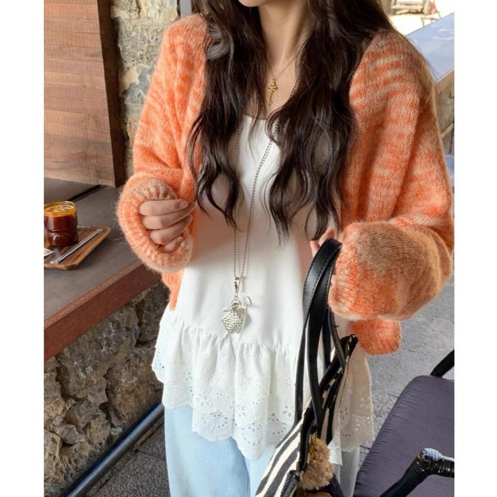 叠穿神器白色U领下摆花边吊带背心中长款法式上衣