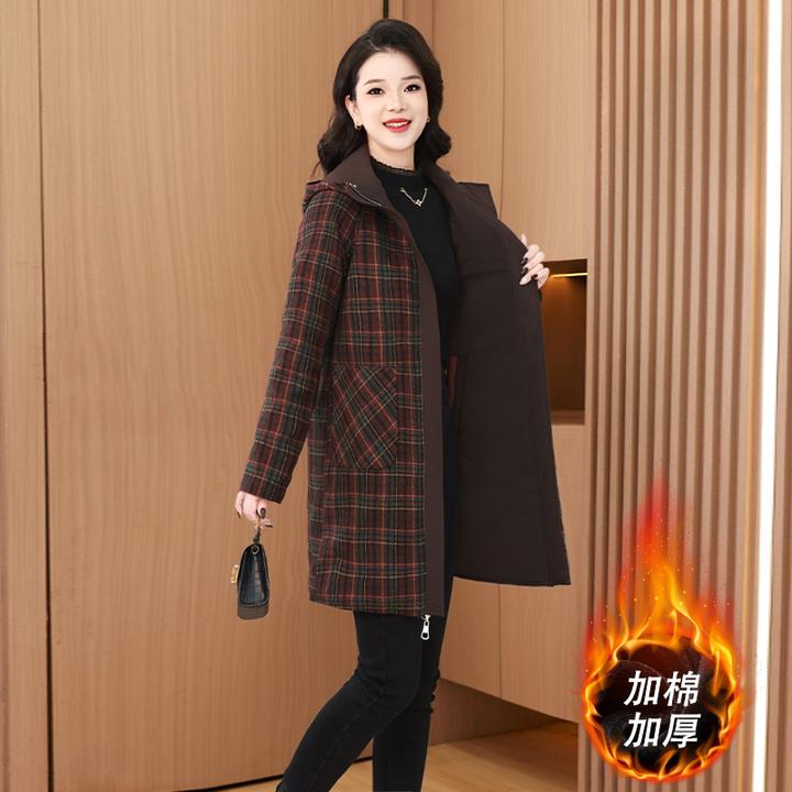 【两面穿】28514泓澄茂冬季新款优雅气质休闲时尚大气修身保暖棉服