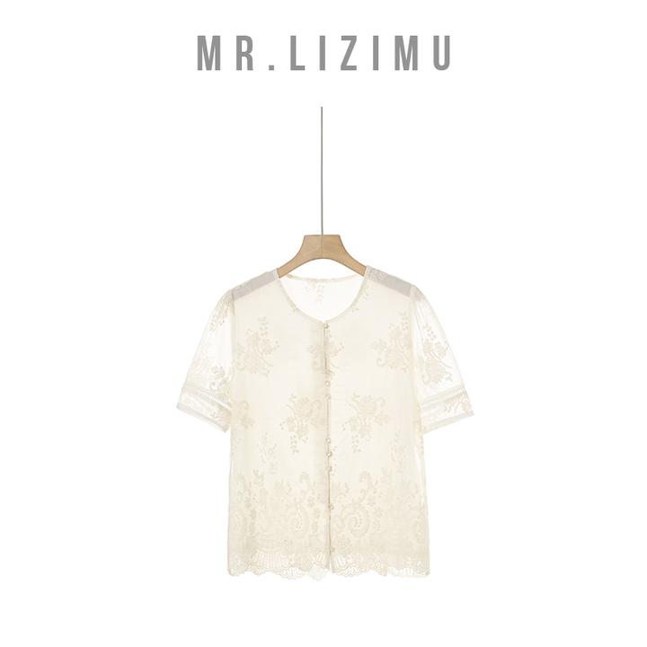 李子木先生蕾丝刺绣时尚衬衫2025新款薄款爆款千金清冷感贵系衣服