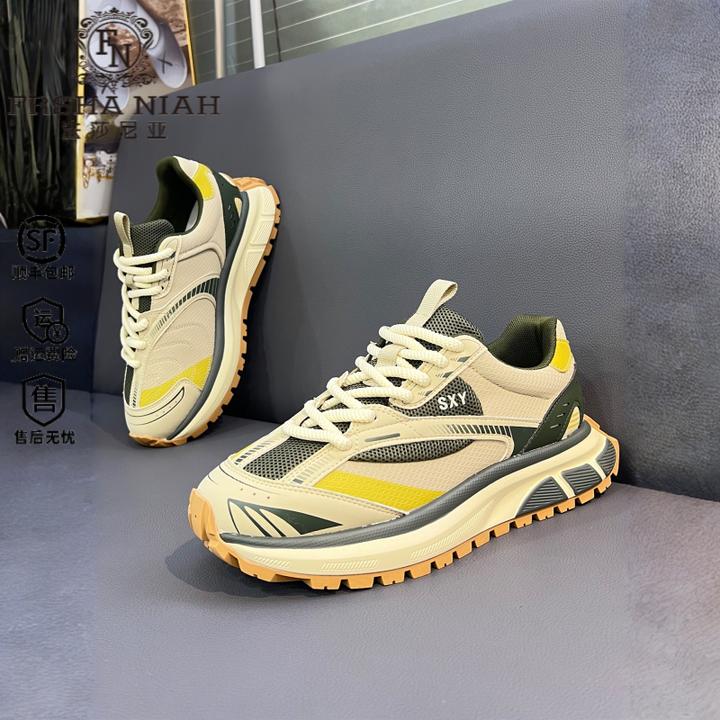 法莎尼亚男款秋季厚底增高老爹鞋新款潮流百搭男鞋时尚休闲运动鞋