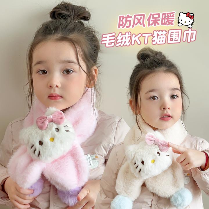 儿童围巾秋冬季男女童加厚防风围脖2025新款宝宝加绒保暖护颈脖套