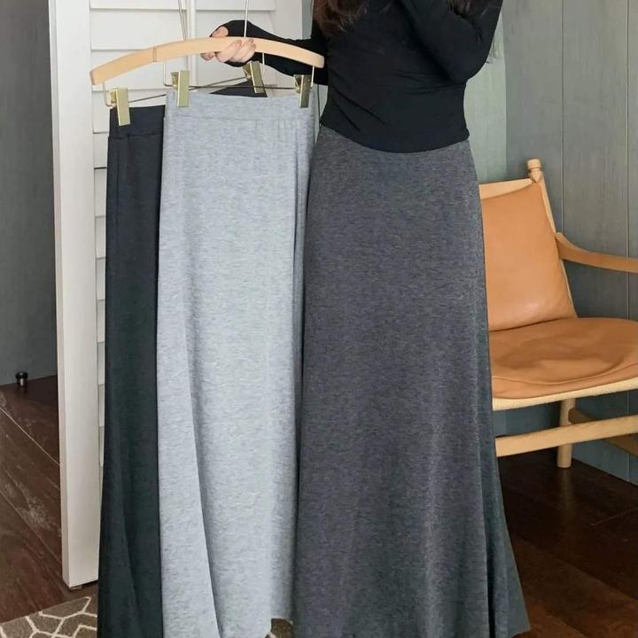 灰色包臀裙半身裙2025年秋新款复古显瘦高腰坠感遮肉a字裙秋冬