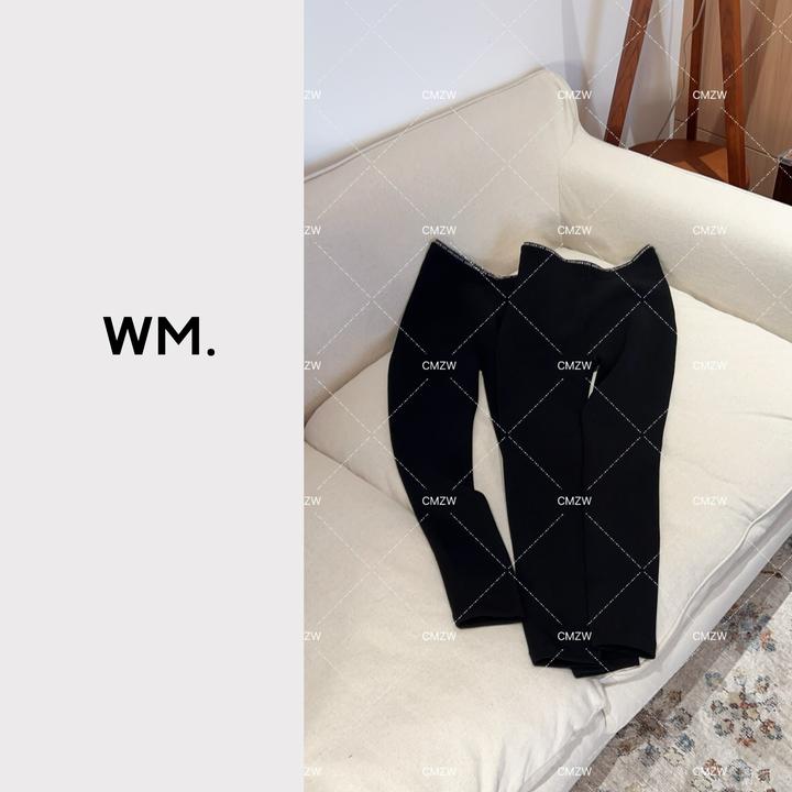 CMZW*神仙裤*极简百搭暖和字母腰头显瘦打底裤JS-K-25110401