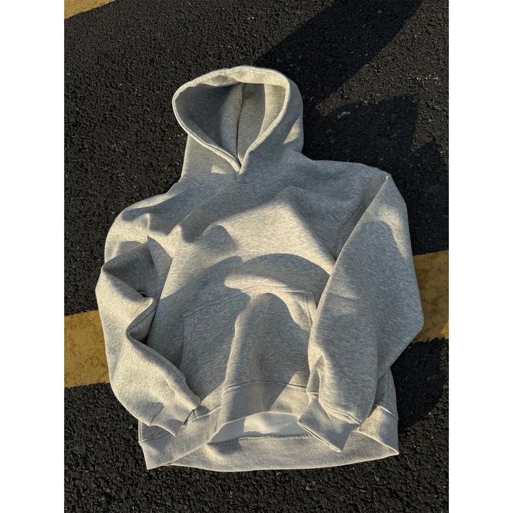 重磅硬挺boxy短款灰色连帽卫衣男款秋季内搭cleanfit美式休闲外套