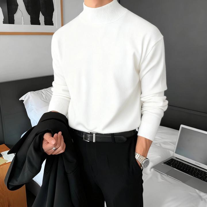 秋冬男士男装新款半高领毛衣男款针织衫修身长袖内搭高级外穿GT08