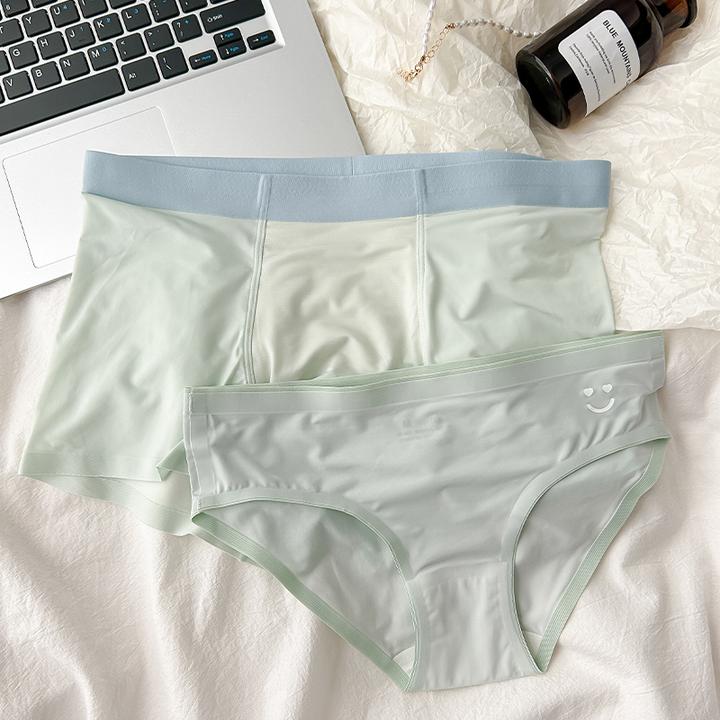 冰丝无痕夏季薄款透气情侣内裤一男一女2025新款男士女生性感纯欲