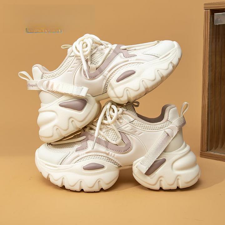 苏苏严选女鞋厚底老爹鞋女2025新款春夏季白色增高爆款运动休闲鞋