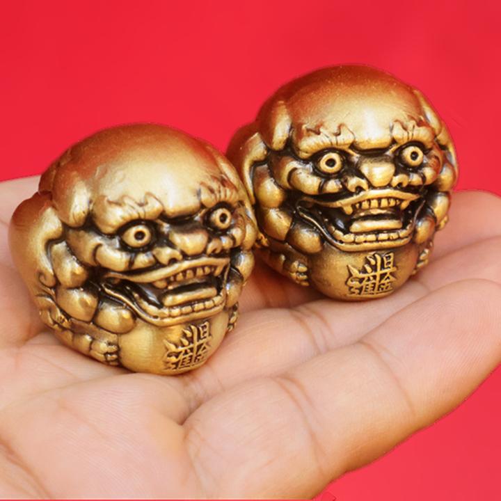 黄铜貔貅手把件实心健身手球一对解压手球创意礼品送长辈父母礼物