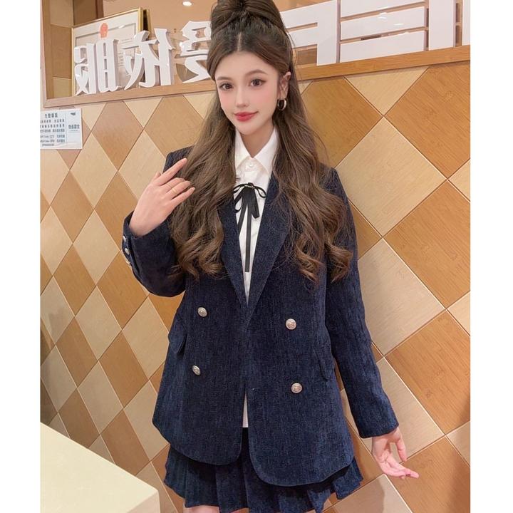 IEF/爱依服2025新款冬季学院风减龄气质优雅针织里外套装