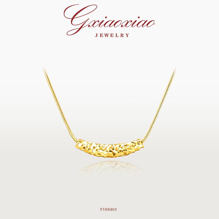 G XIAOXIAO 镀K金 气质复古高级锁骨微笑项链 F16X403 F16X404