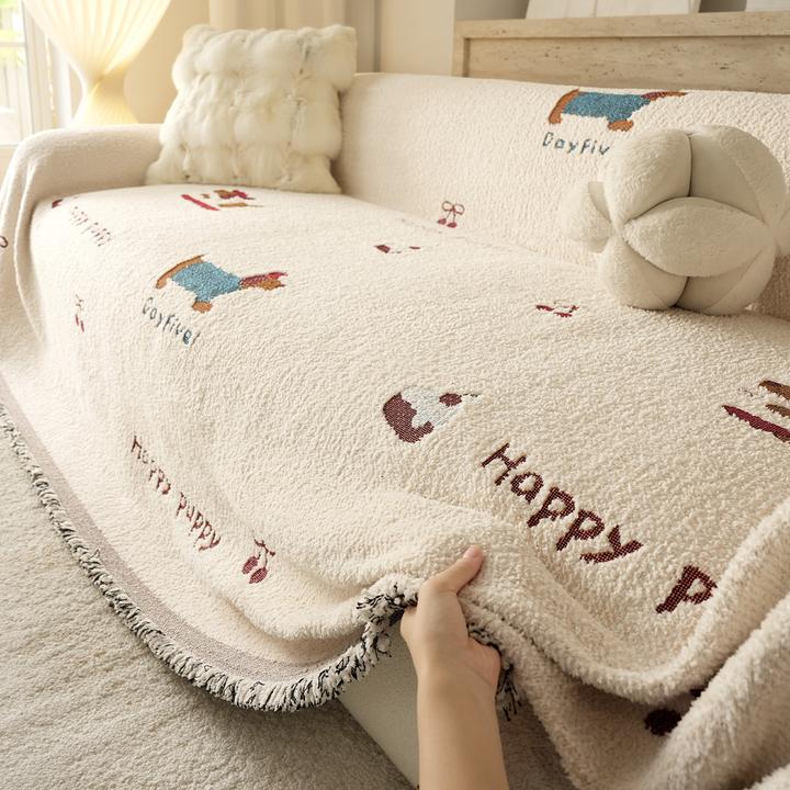 2025新款沙发盖巾卡通风一整张全盖套罩固定防滑防猫抓沙发坐垫冬