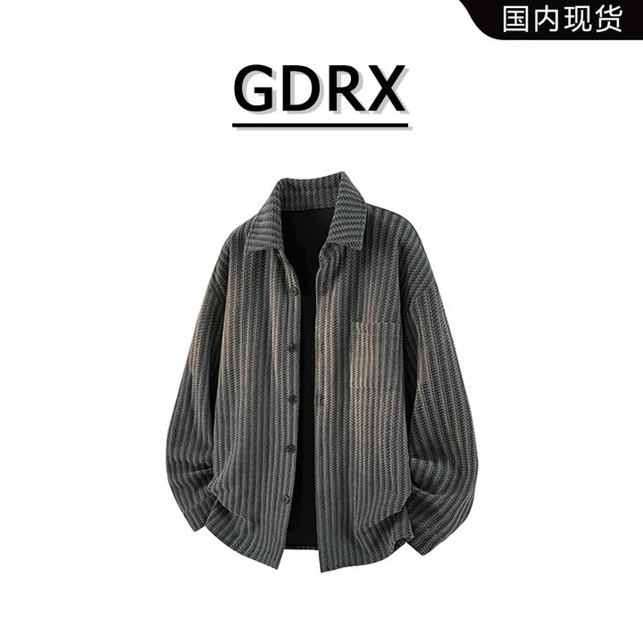 GDRX美式复古肌理感夹克2025秋冬季新款韩版男士宽松通勤潮流外套