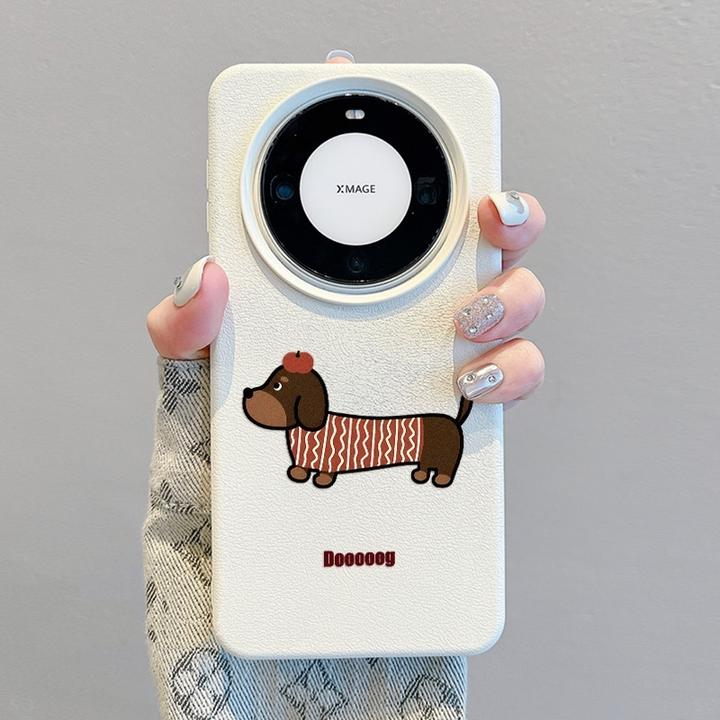 条纹腊肠狗适用华为Mate70Pro手机壳创意mate60高级感P70防摔保护