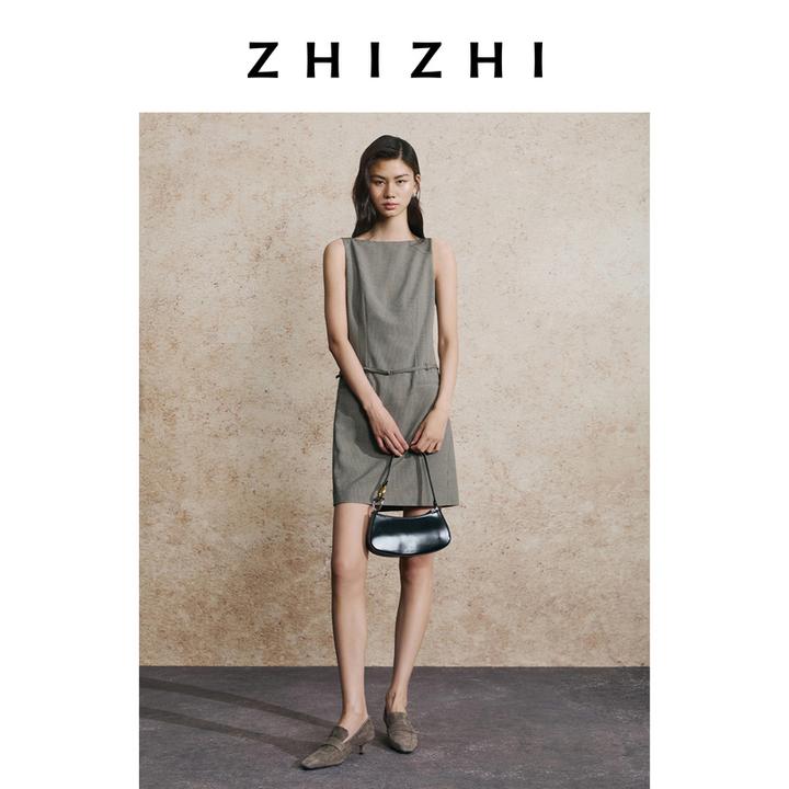 致知 琦罗香 羊毛一字肩Rachel裙ZZ2EAWL1020   ZZ2EAWLX008