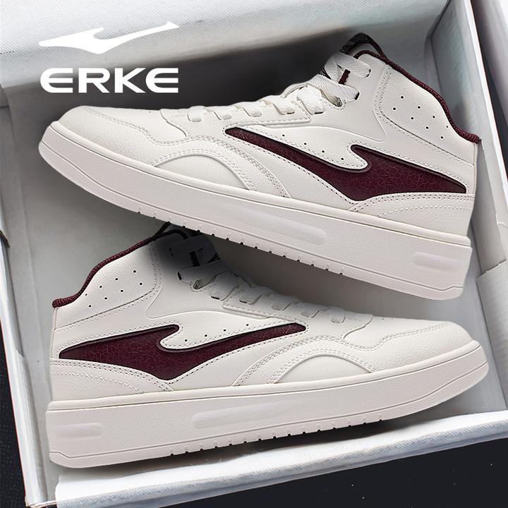 融雪鸿星尔克板鞋男鞋冬季新款厚底鞋子学生休闲情侣鞋高帮运动鞋