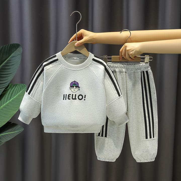 男童卫衣套装春秋款儿童装酷帅洋气两件套小男孩秋装运动休闲衣服