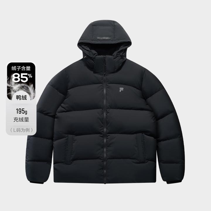 FILA斐乐抗寒防风加绒加厚冬季保暖羽绒服男户外运动T11M545901F