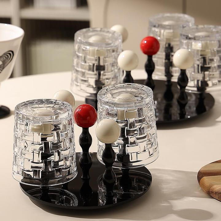 法式复古旋转杯架高级感杯子收纳置物架客厅创意倒挂玻璃水杯架子