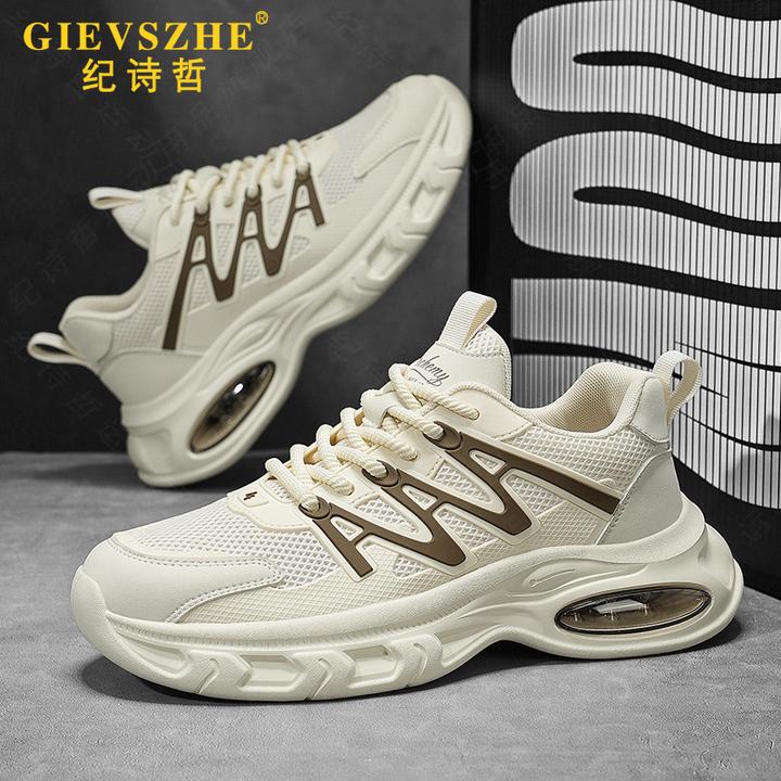 纪诗哲男士网面鞋夏季新款潮男运动鞋轻便舒适厚底时尚潮流百搭