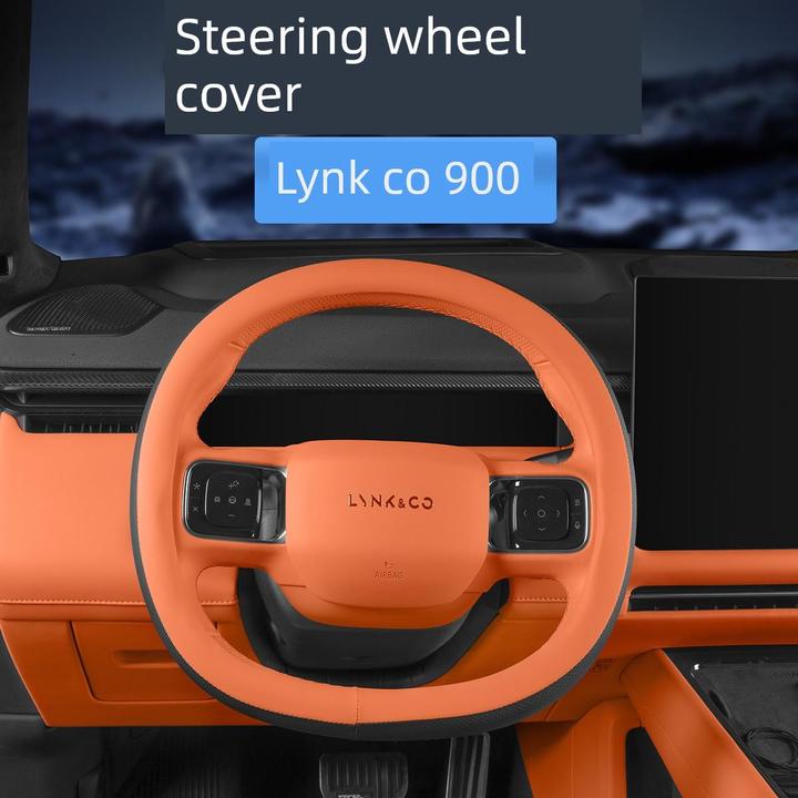 领克900专用汽车方向盘套把套超薄四季通用真皮防滑高档内饰用品