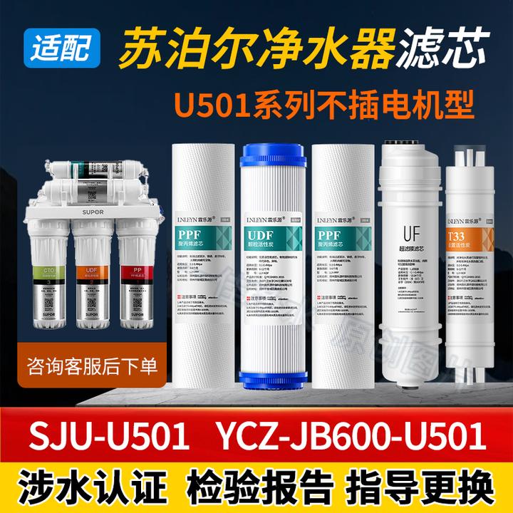 适配苏泊尔净水器滤芯SJU-U501超滤膜YCZ-JB600-U501家用PP棉活性