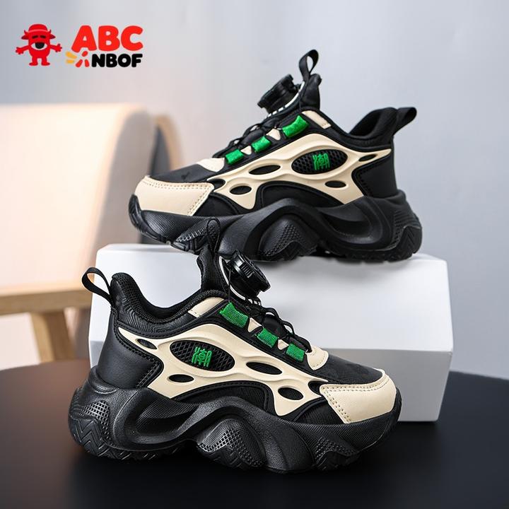 ABC NBOF童鞋男童鞋2025新款皮面防水男中大童老爹鞋轻便儿运动鞋