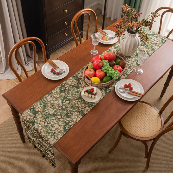 桌旗轻奢高端美式复古高级感茶几电视柜斗柜防尘盖布桌布布艺A411