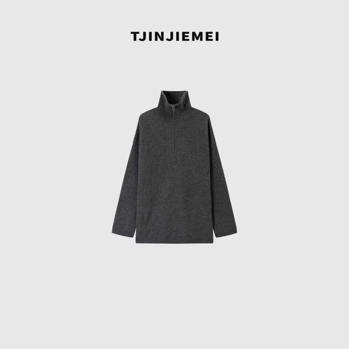 T井姐妹【拉链毛衣】新款设计感100羊毛针织毛衣MY2509-802-21501