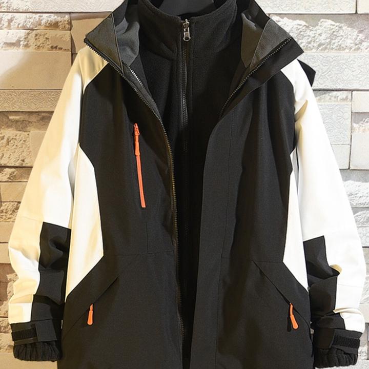 日本DB户外冲锋衣男女秋冬款潮牌三合一可拆卸防水防风加绒加厚保