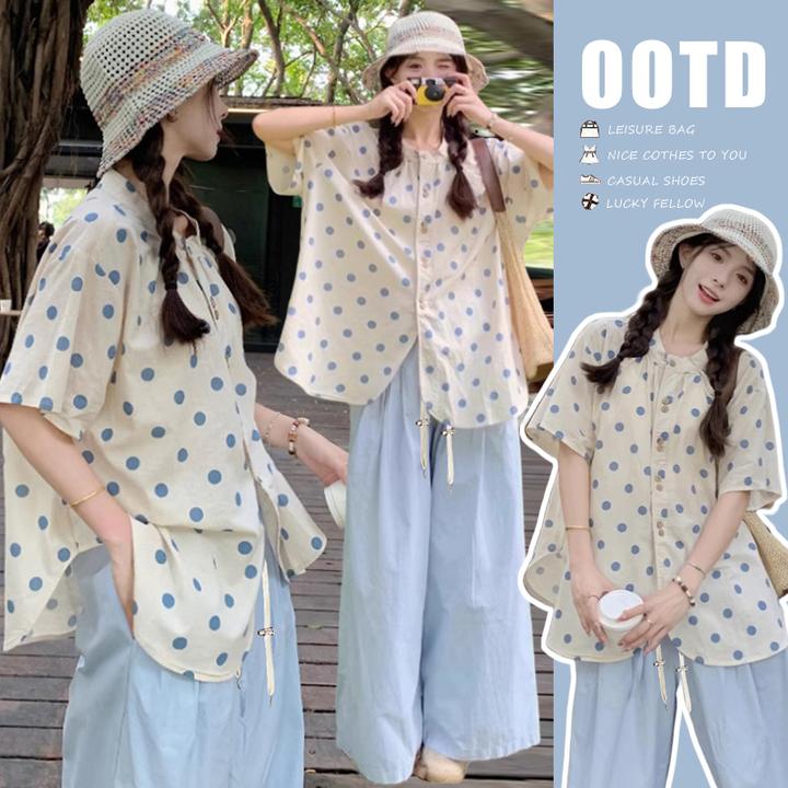 休闲时髦孕妇装女夏季新款潮款减龄宽松上衣休闲遮肉阔腿裤两件套