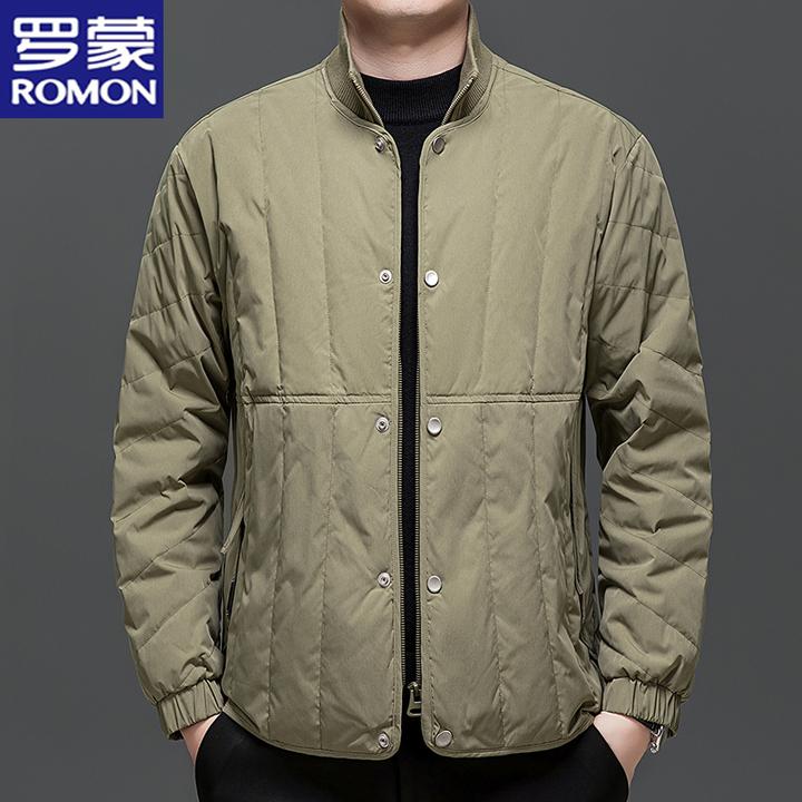 罗蒙轻薄羽绒服90绒秋冬男士老钱风时尚休闲内搭保暖防寒痞帅外套