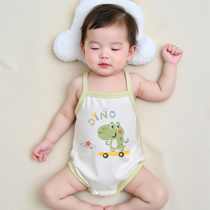 爆款婴儿包屁衣夏季薄款宝宝三角吊带衣小背心连体衣哈衣儿童肚兜