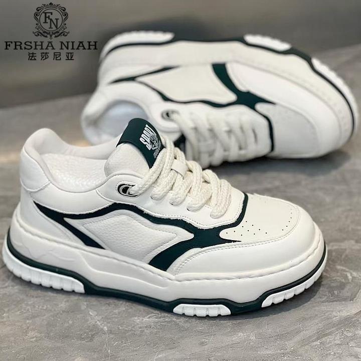 法莎尼亚鞋子男款2025新款春季新款老爹鞋男经典系带厚底增高鞋子