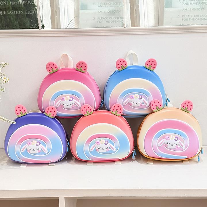 新款彩虹儿童瑞士卷背包幼儿园书包2-4岁男女童可爱双肩包幼儿园